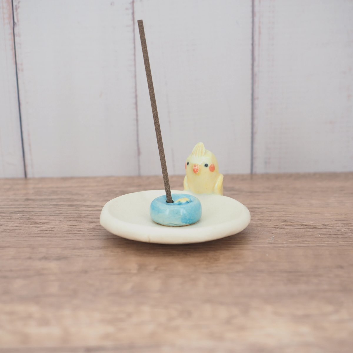日本製 手作線香座 | 鳳頭鸚鵡