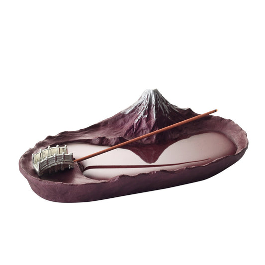 富士山倒映 香立 紅色