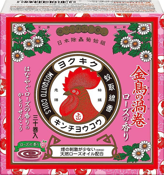 金鳥之渦卷 蚊香 MINI 玫瑰花香 30巻