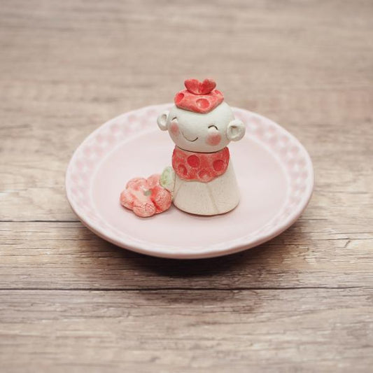 日本製 手作線香座 | 地藏 (花)