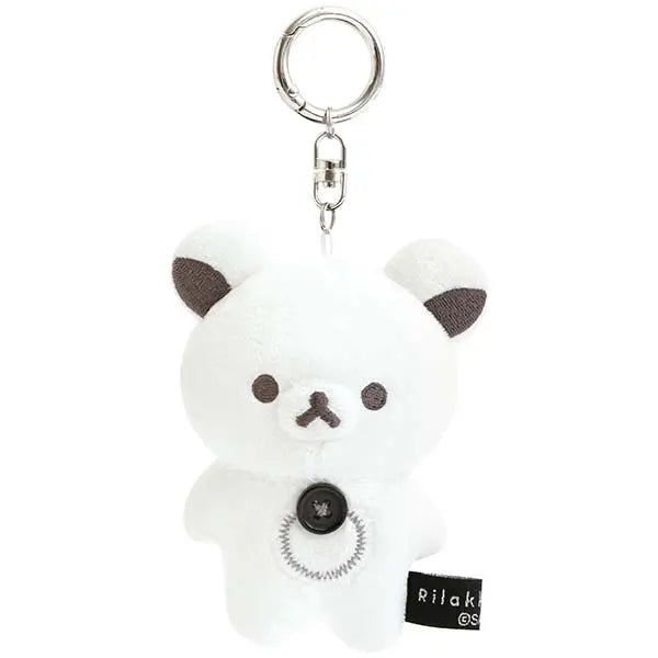 小白熊 吊飾毛公仔 - Basic Rilakkuma Monochrome