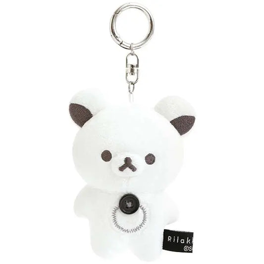 小白熊 吊飾毛公仔 - Basic Rilakkuma Monochrome