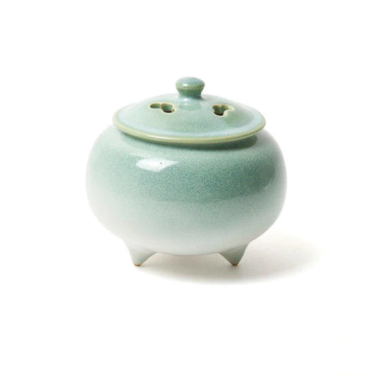 清水燒 香爐 白窯吹織部